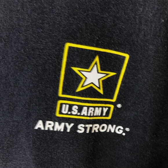 Vintage Y2K Army T Shirt Black XL Extra Large USA Graphic Tee Short Sleeve Solid - Picture 7 of 16